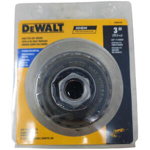 DeWalt DW4910S 3" x 5/8" -11 High Performance Stainless Steel Knotted Cup Brush
